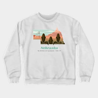 USA State of Nebraska Psalm 2:8 - My Inheritance and possession Crewneck Sweatshirt